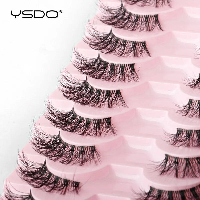 New Fox Half Eyelashes 3/10 Pairs 3D Mink Lashes Natural Eyelash Extension Cat Eye Eyelashes Makeup Tools faux Cils maquiagem - Blinksy